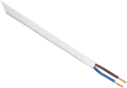 Q-Link Huishoudsnoer Plat Belastbaar tot 1200W 2 x 0.75 mm² 5 m Wit - 03.030.38 | Nieuw binnen