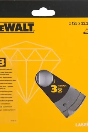 Alleen vandaag | DeWalt Accessoires Diamantblad, turbo, gesegmenteerd, voor harde materialen en graniet, Ø125mm - DT3761-XJ
