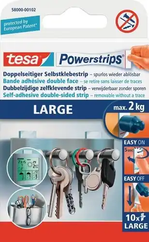 Populair bij klanten | Tesa Zelfklevende strook ZB-pak à 10 Strips L (20x50 mm ) 15 stuks - 58000-00102-10 58000-00102-10