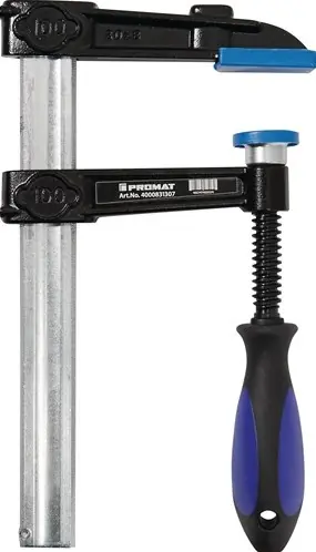 Topprijs | Promat/Tecwerk Schroefklem van tempergietwerk spanwijdte 1000 mm werkbereik 120 mm 3-componentengreep 30 x 8 mm - 4000831304
