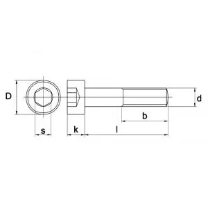 Kobout 3912EV04060 binnenzeskantbout cilinderkop DIN 912 8.8 galvanisch verzinkt M4x60 mm - Premiumkwaliteit