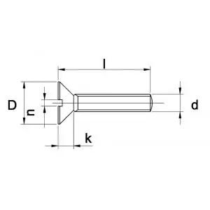 Topdeal | Kobout 6963MB12050 metaalschroef verzonkenkop zaagsnede DIN 963 messing blank M12x50 mm