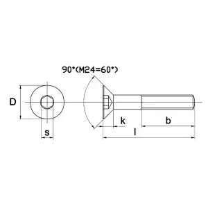 Kobout 37991ZW24120 binnenzeskantbout verzonkenkop DIN 7991 10.9 onbehandeld staal M24x120 mm | Bijna uitverkocht