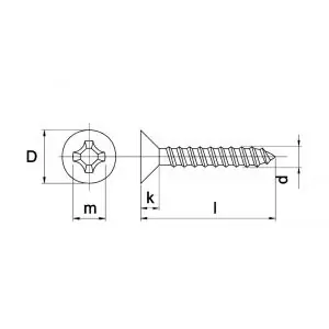 Favoriet van klanten - Kobout 4SPA203040 spaanplaatschroef verzonkenkop Pozidrive (kruiskop) RVS A2 3x40 mm