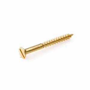 Homefix houtschroef messing blank platkop PK zaagsnede DIN 97 2.5x16 mm blister 35 stuks 6701.20.00020 | Veel gevraagd