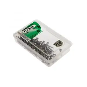 Deltafix spaanplaatschroef platkop kruiskop RVS A2 3.5x20 mm kuipje 100 stuks 11870 | Speciale deal