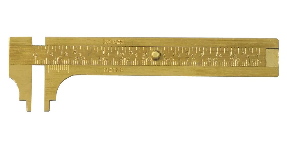 Schuifmaat non-magnetisch uit messing 1/10 metriek 1/16 inch MIB | Spoedlevering
